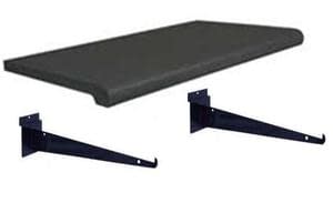 Bullnose Shelf Kit BLACK (24"Wx13"D)