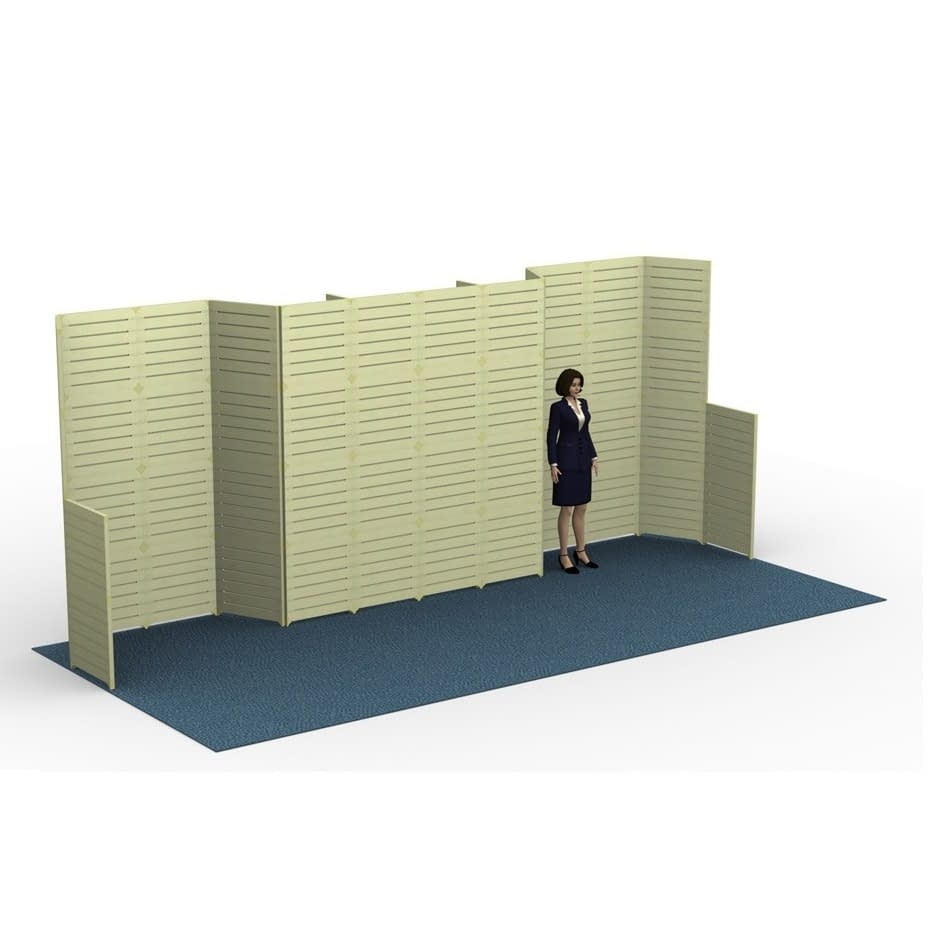 20ft Slatwall Exhibit for 10x20 Booth Spaces - Custom Trade Show Display